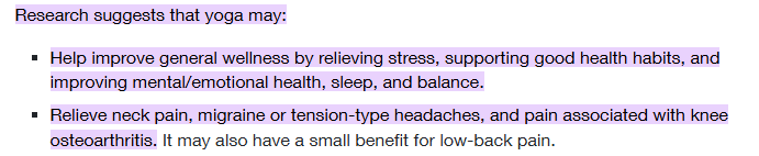 study on yoga